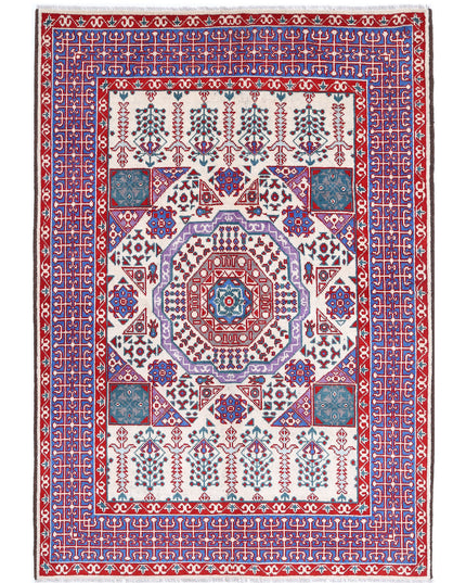 Revival 5' 6" X 8' 0" Hand Knotted Wool Rug 5' 6" X 8' 0" (168 X 244) / Ivory / Wool
