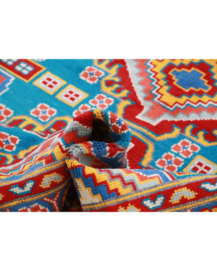 Revival 5' 2" X 7' 5" Hand Knotted Wool Rug 5' 2" X 7' 5" (158 X 226) / Teal / Wool