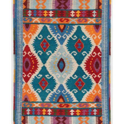 Revival 2' 7" X 3' 8" Hand Knotted Wool Rug 2' 7" X 3' 8" (79 X 112) / Blue / Wool