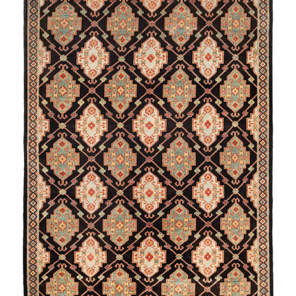Revival 5' 7" X 7' 8" Hand Knotted Wool Rug 5' 7" X 7' 8" (170 X 234) / Brown / Wool