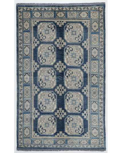 Revival 4' 1" X 7' 1" Hand Knotted Wool Rug 4' 1" X 7' 1" (124 X 216) / Blue / Wool