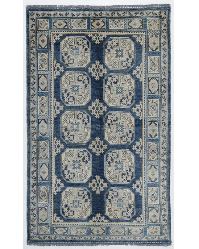 Revival 4' 1" X 7' 1" Hand Knotted Wool Rug 4' 1" X 7' 1" (124 X 216) / Blue / Wool