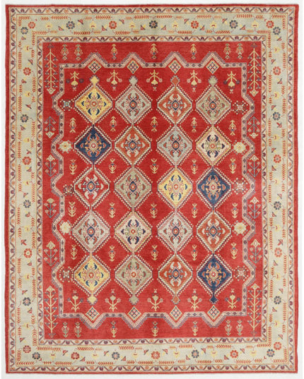 Revival 9' 0" X 11' 5" Hand Knotted Wool Rug 9' 0" X 11' 5" (274 X 348) / Red / Wool