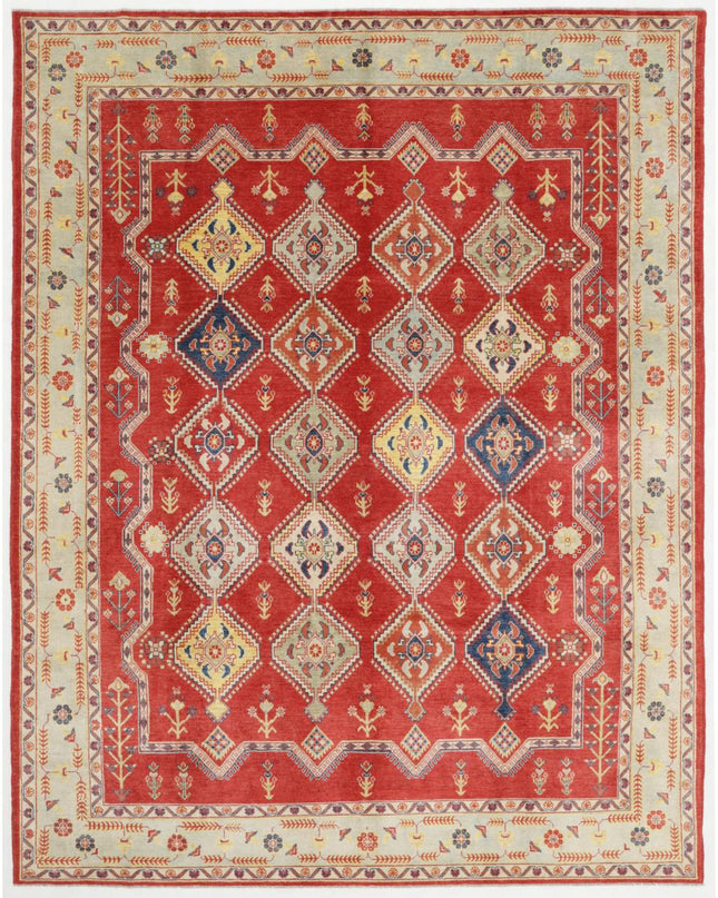 Revival 9' 0" X 11' 5" Hand Knotted Wool Rug 9' 0" X 11' 5" (274 X 348) / Red / Wool