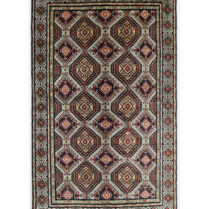 Revival 4' 10" X 7' 10" Hand Knotted Wool Rug 4' 10" X 7' 10" (147 X 239) / Blue / Wool