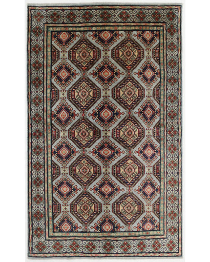 Revival 4' 10" X 7' 10" Hand Knotted Wool Rug 4' 10" X 7' 10" (147 X 239) / Blue / Wool