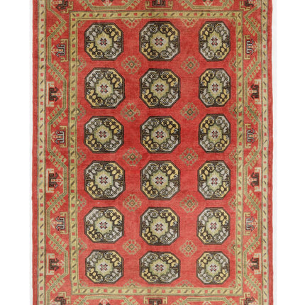 Revival 5' 8" X 8' 1" Hand Knotted Wool Rug 5' 8" X 8' 1" (173 X 246) / Red / Wool
