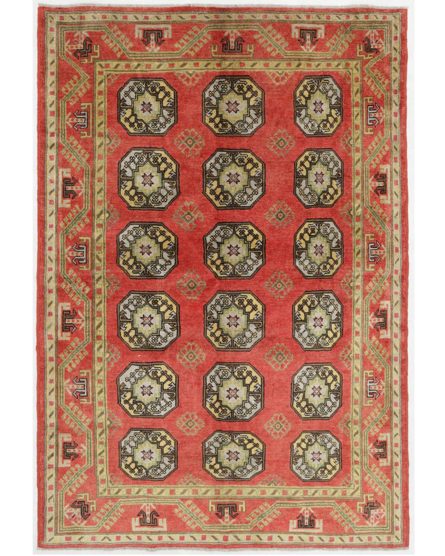 Revival 5' 8" X 8' 1" Hand Knotted Wool Rug 5' 8" X 8' 1" (173 X 246) / Red / Wool