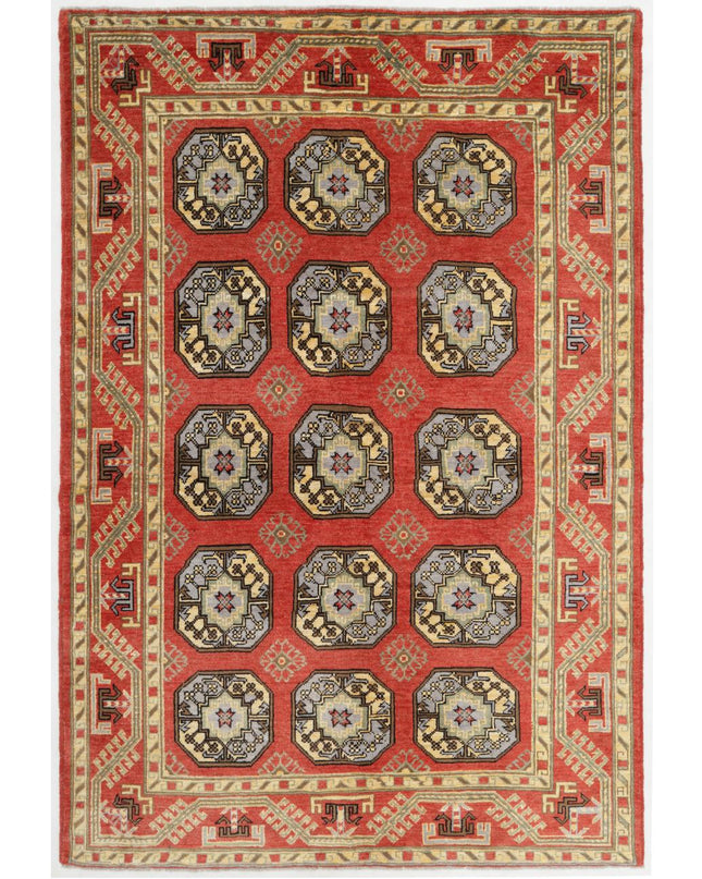 Revival 5' 6" X 8' 3" Hand Knotted Wool Rug 5' 6" X 8' 3" (168 X 251) / Red / Wool
