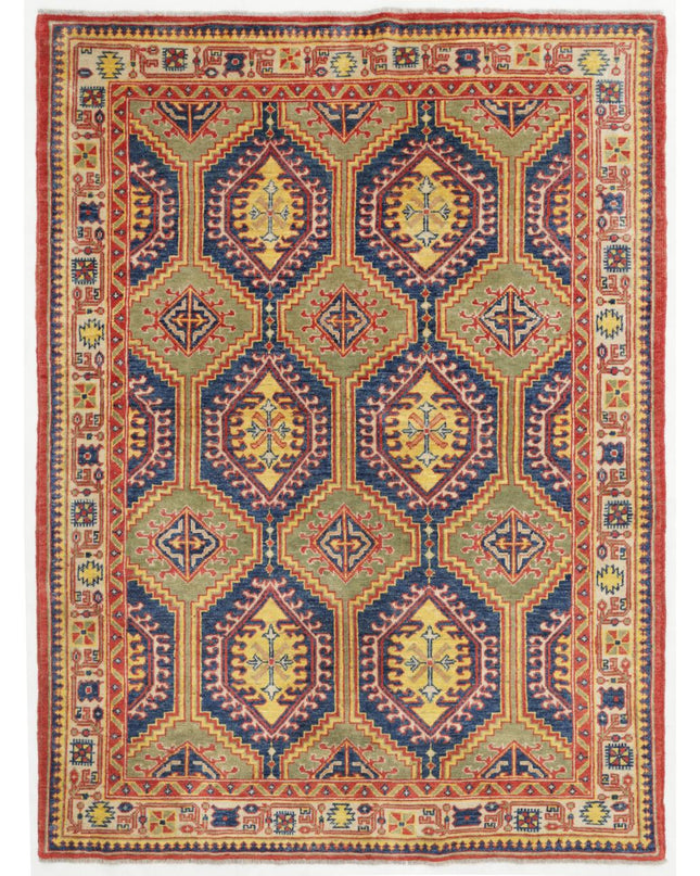 Revival 4' 11" X 6' 7" Hand Knotted Wool Rug 4' 11" X 6' 7" (150 X 201) / Blue / Wool