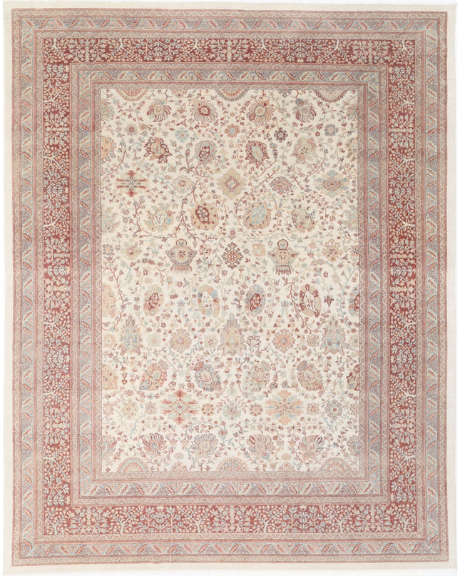 Samsun 10' 8" X 13' 7" Hand Knotted Wool Rug 10' 8" X 13' 7" (325 X 414) / Ivory / Wool