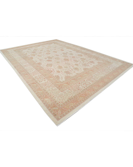 Samsun 10' 10" X 15' 2" Hand Knotted Wool Rug 10' 10" X 15' 2" (330 X 462) / Ivory / Wool
