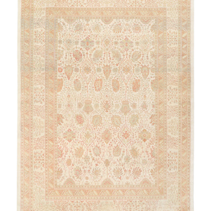 Samsun 10' 10" X 15' 2" Hand Knotted Wool Rug 10' 10" X 15' 2" (330 X 462) / Ivory / Wool