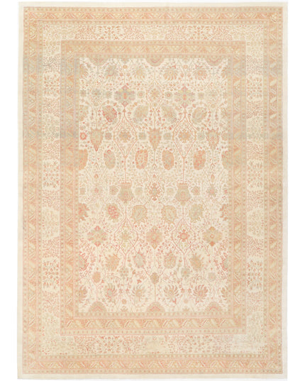 Samsun 10' 10" X 15' 2" Hand Knotted Wool Rug 10' 10" X 15' 2" (330 X 462) / Ivory / Wool