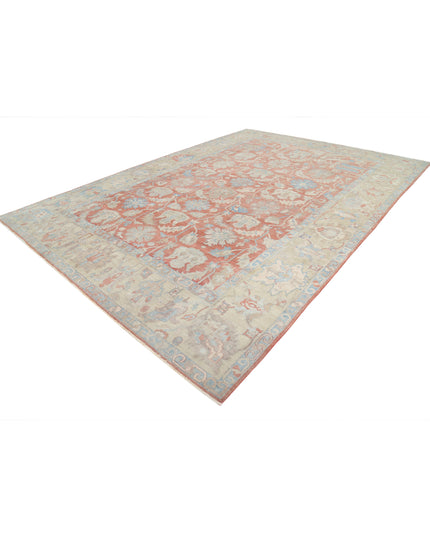 Samsun 10' 5" X 14' 8" Hand Knotted Wool Rug 10' 5" X 14' 8" (318 X 447) / Red / Wool