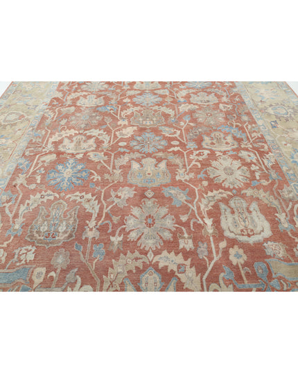 Samsun 10' 5" X 14' 8" Hand Knotted Wool Rug 10' 5" X 14' 8" (318 X 447) / Red / Wool