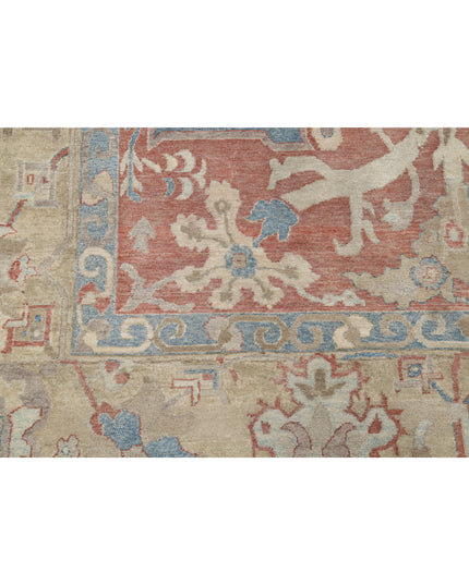 Samsun 10' 5" X 14' 8" Hand Knotted Wool Rug 10' 5" X 14' 8" (318 X 447) / Red / Wool