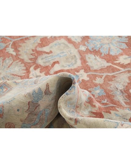 Samsun 10' 5" X 14' 8" Hand Knotted Wool Rug 10' 5" X 14' 8" (318 X 447) / Red / Wool