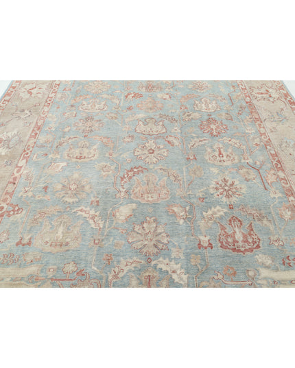 Samsun 8' 10" X 11' 11" Hand Knotted Wool Rug 8' 10" X 11' 11" (269 X 363) / Green / Wool