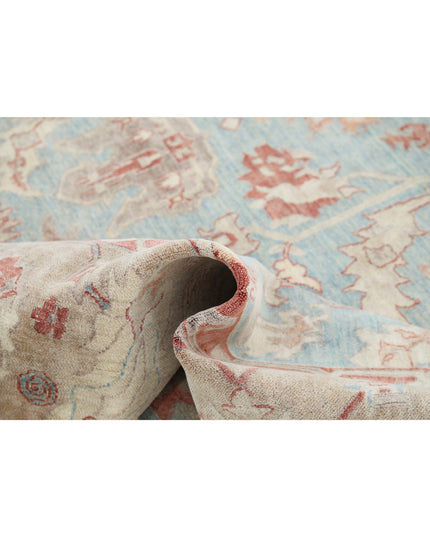 Samsun 8' 10" X 11' 11" Hand Knotted Wool Rug 8' 10" X 11' 11" (269 X 363) / Green / Wool