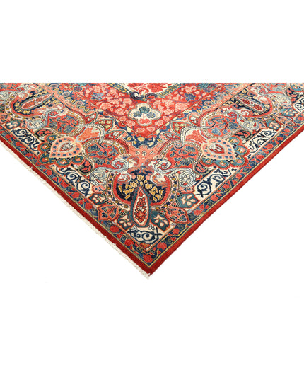 Sarouk 12' 2" X 17' 3" Hand Knotted Wool Rug 12' 2" X 17' 3" (371 X 526) / Red / Wool