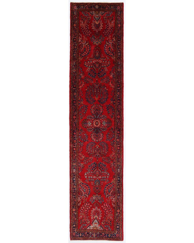 Sarouk 2' 10" X 12' 10" Hand Knotted Wool Rug 2' 10" X 12' 10" (86 X 391) / Red / Wool