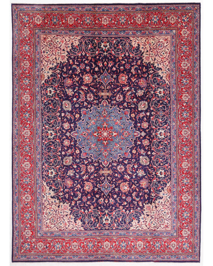 Sarouk 9' 9" X 13' 2" Hand Knotted Wool Rug 9' 9" X 13' 2" (297 X 401) / Blue / Wool
