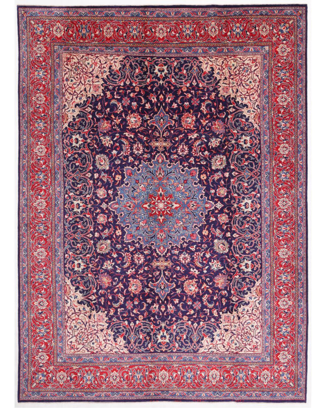Sarouk 9' 9" X 13' 2" Hand Knotted Wool Rug 9' 9" X 13' 2" (297 X 401) / Blue / Wool