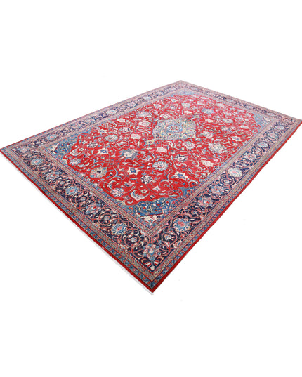 Sarouk 7' 2" X 10' 6" Hand Knotted Wool Rug 7' 2" X 10' 6" (219 X 320) / Red / Wool