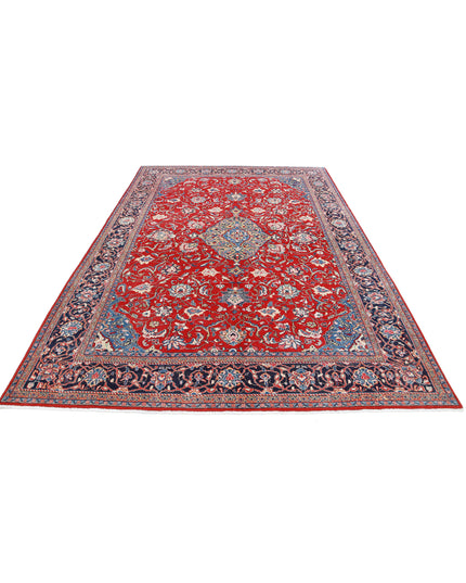 Sarouk 7' 2" X 10' 6" Hand Knotted Wool Rug 7' 2" X 10' 6" (219 X 320) / Red / Wool