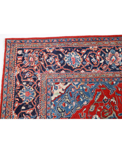 Sarouk 7' 2" X 10' 6" Hand Knotted Wool Rug 7' 2" X 10' 6" (219 X 320) / Red / Wool