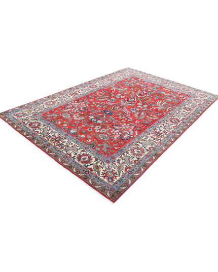 Sarouk 6' 3" X 9' 3" Hand Knotted Wool Rug 6' 3" X 9' 3" (191 X 282) / Red / Wool