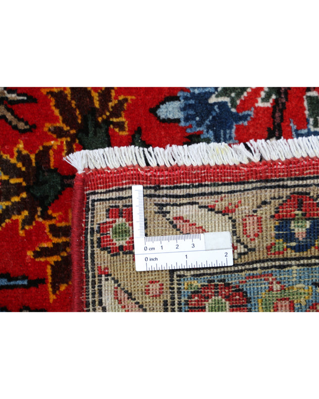 Sarouk 6' 3" X 9' 3" Hand Knotted Wool Rug 6' 3" X 9' 3" (191 X 282) / Red / Wool