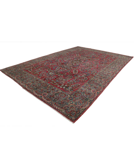 Sarouk 9' 11" X 14' 3" Hand Knotted Wool Rug 9' 11" X 14' 3" (302 X 434) / Pink / Wool