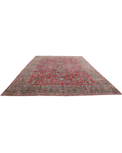 Sarouk 9' 11" X 14' 3" Hand Knotted Wool Rug 9' 11" X 14' 3" (302 X 434) / Pink / Wool