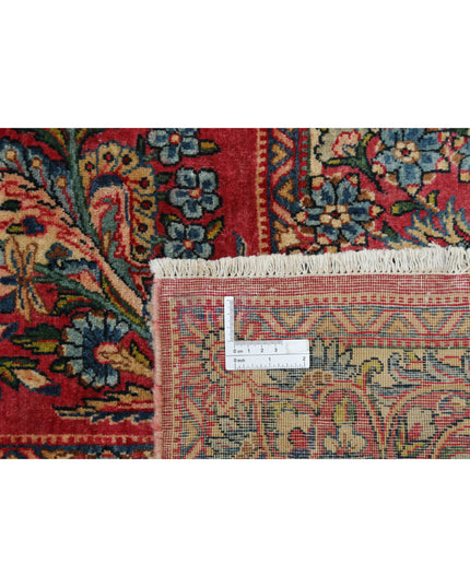 Sarouk 9' 11" X 14' 3" Hand Knotted Wool Rug 9' 11" X 14' 3" (302 X 434) / Pink / Wool