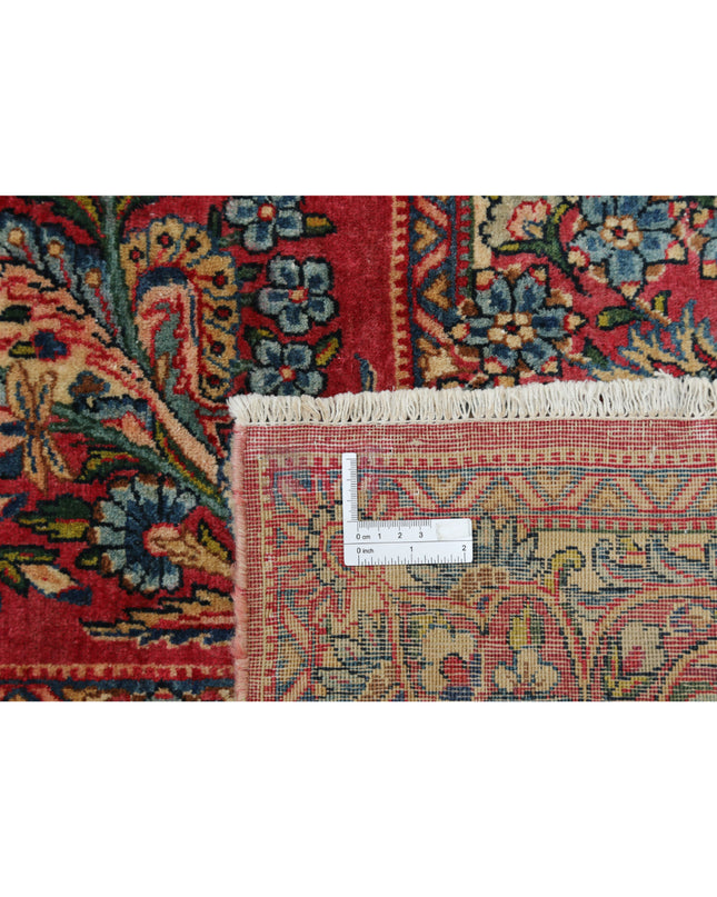 Sarouk 9' 11" X 14' 3" Hand Knotted Wool Rug 9' 11" X 14' 3" (302 X 434) / Pink / Wool