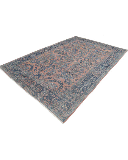 Sarouk 7' 3" X 10' 9" Hand Knotted Wool Rug 7' 3" X 10' 9" (221 X 328) / Peach / Wool