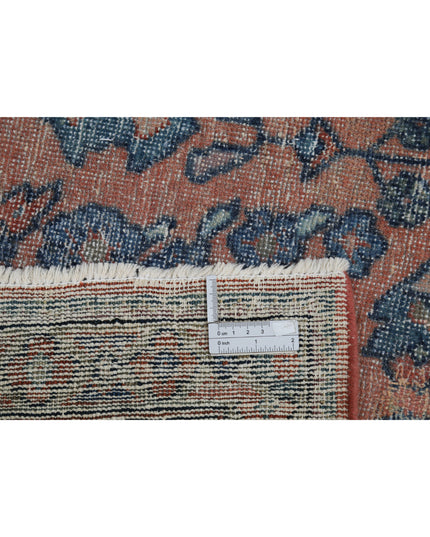 Sarouk 7' 3" X 10' 9" Hand Knotted Wool Rug 7' 3" X 10' 9" (221 X 328) / Peach / Wool