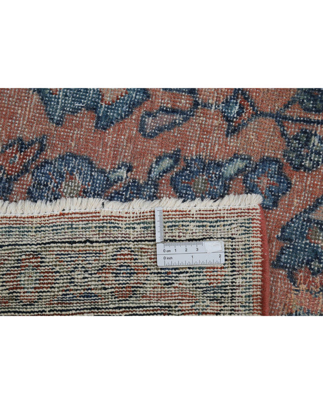 Sarouk 7' 3" X 10' 9" Hand Knotted Wool Rug 7' 3" X 10' 9" (221 X 328) / Peach / Wool