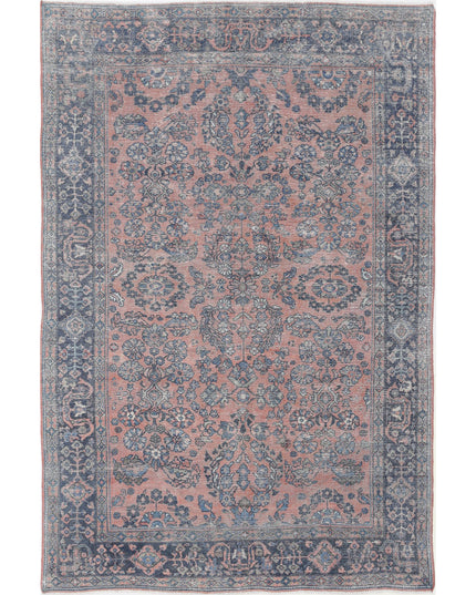 Sarouk 7' 3" X 10' 9" Hand Knotted Wool Rug 7' 3" X 10' 9" (221 X 328) / Peach / Wool