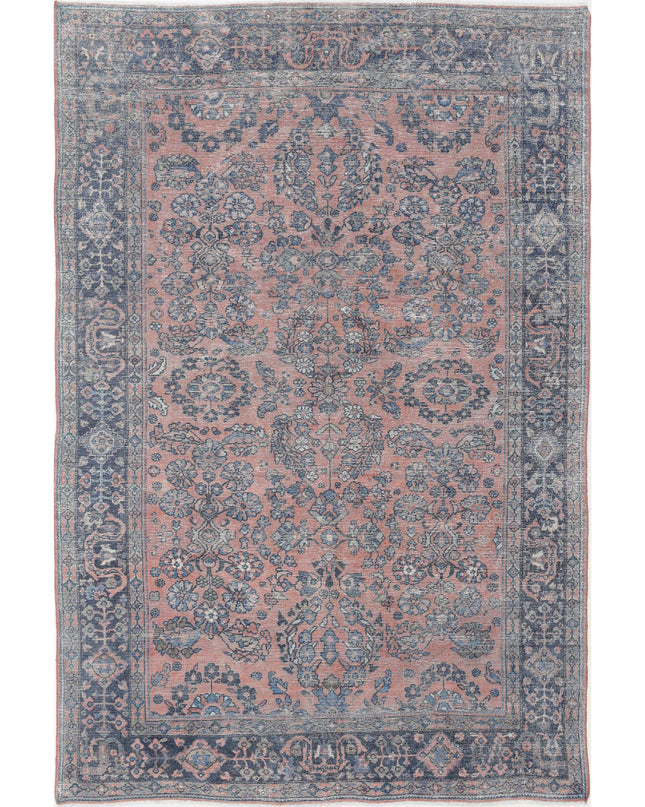 Sarouk 7' 3" X 10' 9" Hand Knotted Wool Rug 7' 3" X 10' 9" (221 X 328) / Peach / Wool