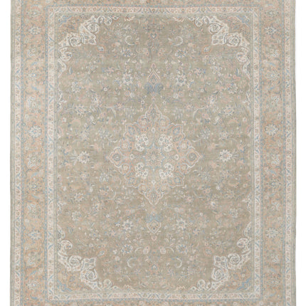 Sarouk 10' 6" X 12' 10" Hand Knotted Wool Rug 10' 6" X 12' 10" (320 X 391) / Green / Wool