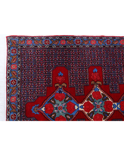 Senneh 3' 1" X 12' 1" Hand Knotted Wool Rug 3' 1" X 12' 1" (94 X 368) / Red / Wool