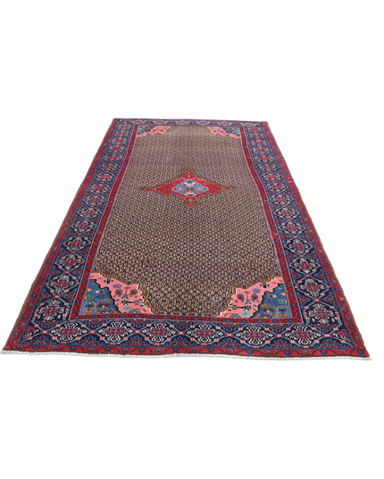 Senneh 5' 2" X 9' 10" Hand Knotted Wool Rug 5' 2" X 9' 10" (158 X 300) / Taupe / Wool