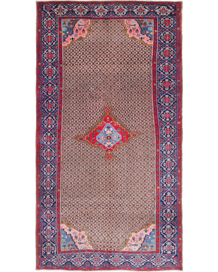 Senneh 5' 2" X 9' 10" Hand Knotted Wool Rug 5' 2" X 9' 10" (158 X 300) / Taupe / Wool