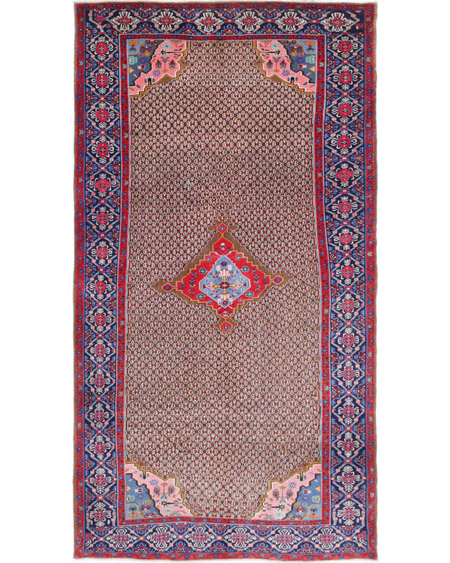 Senneh 5' 2" X 9' 10" Hand Knotted Wool Rug 5' 2" X 9' 10" (158 X 300) / Taupe / Wool