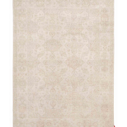Serenity 6' 1" X 8' 8" Hand Knotted Wool Rug 6' 1" X 8' 8" (185 X 264) / Ivory / Wool