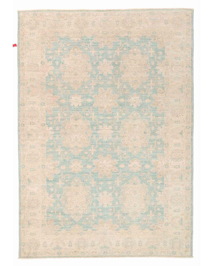 Serenity 4' 0" X 5' 9" Hand Knotted Wool Rug 4' 0" X 5' 9" (122 X 175) / Teal / Wool