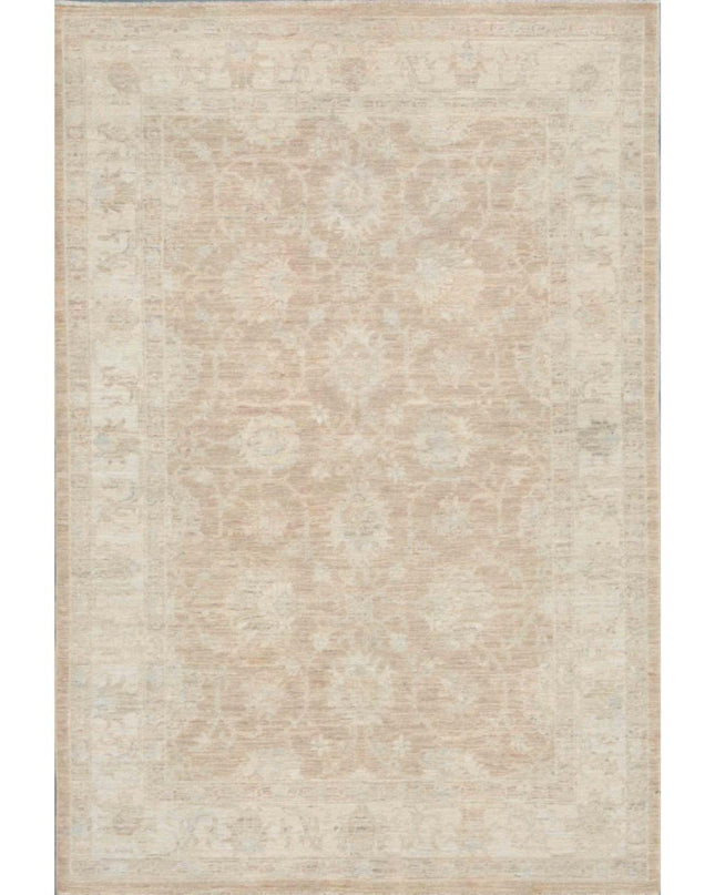 Serenity 4' 1" X 6' 0" Hand Knotted Wool Rug 4' 1" X 6' 0" (124 X 183) / Taupe / Wool